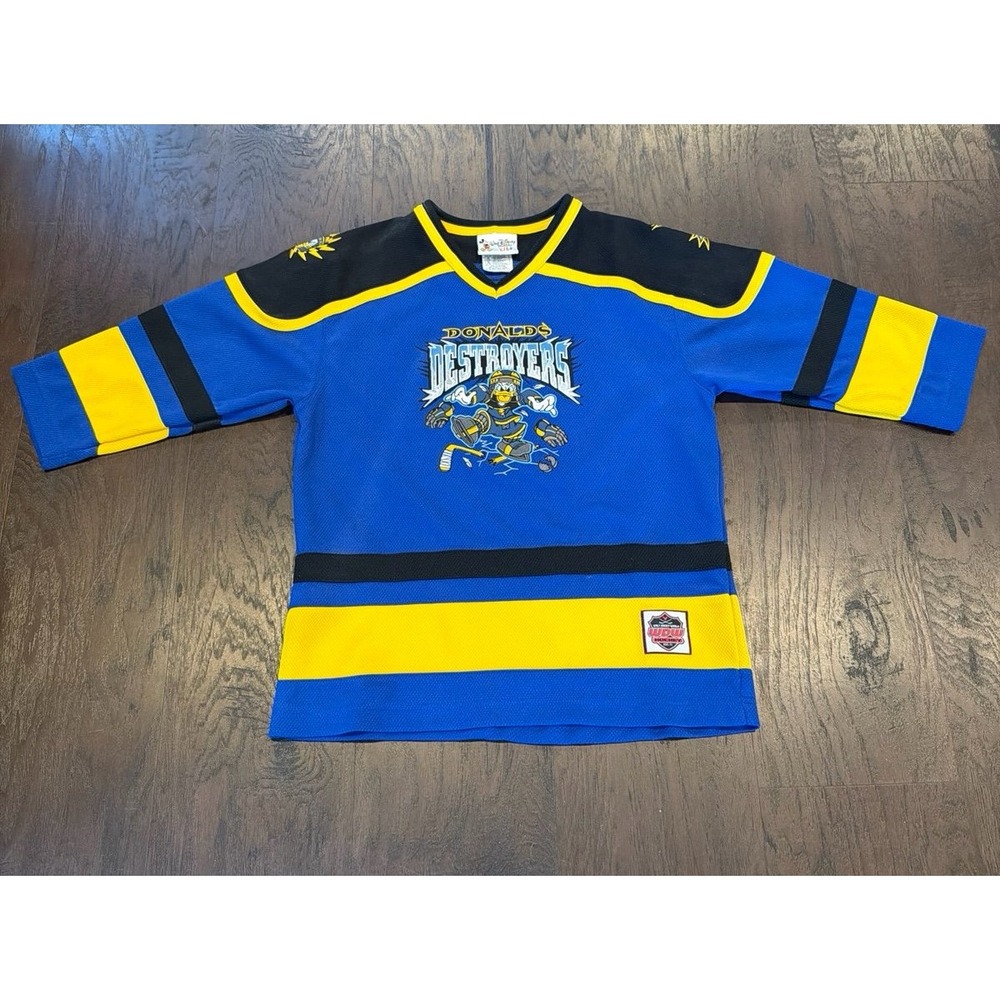Disneyland Donald Destroyers Hockey Jersey Youth Medium‎